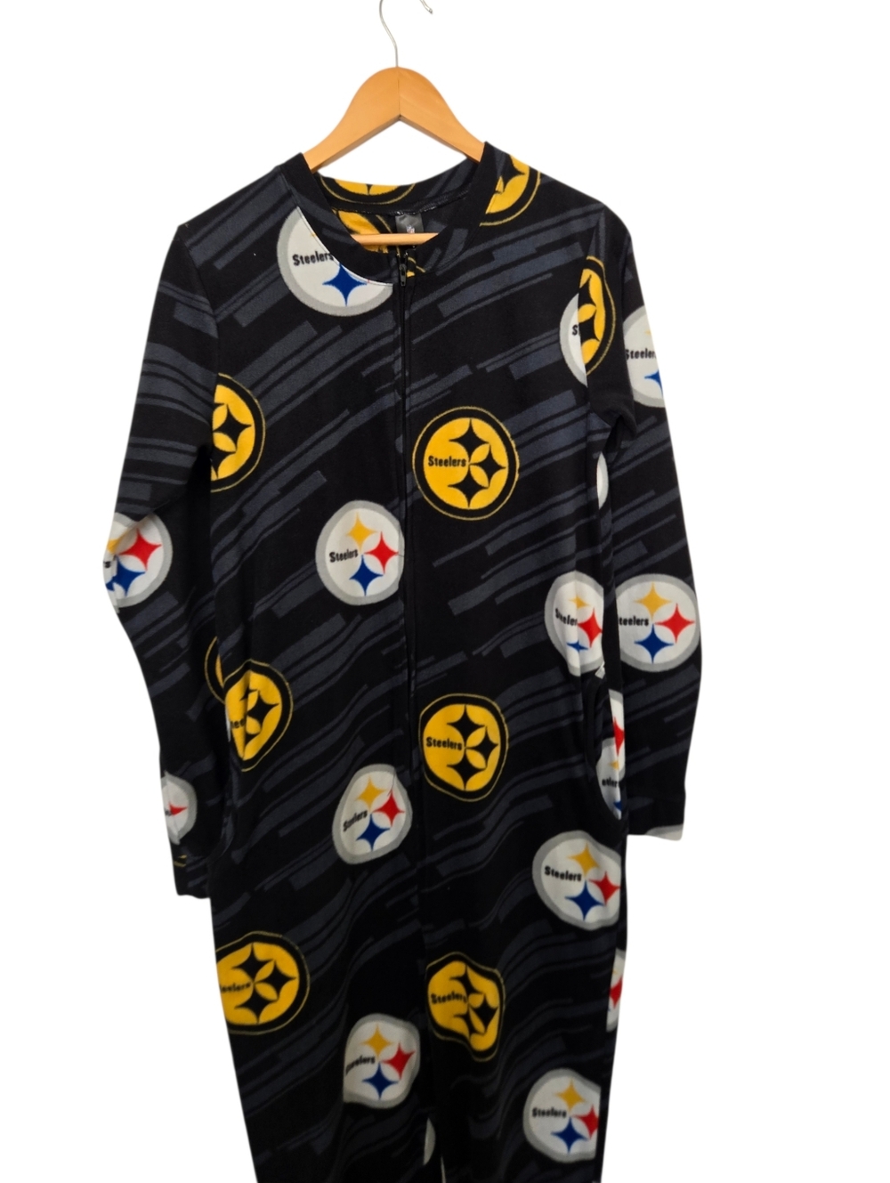 NFL Pittsburgh Steelers Fleece Onesie Footed Pajamas Small - Picture 3 of 6